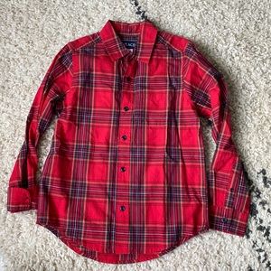 NWT Red plaid collared shirt